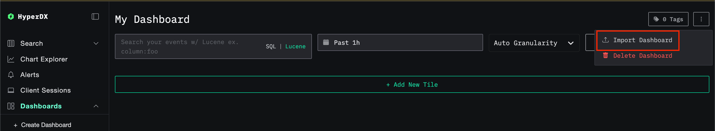 Import Dashboard