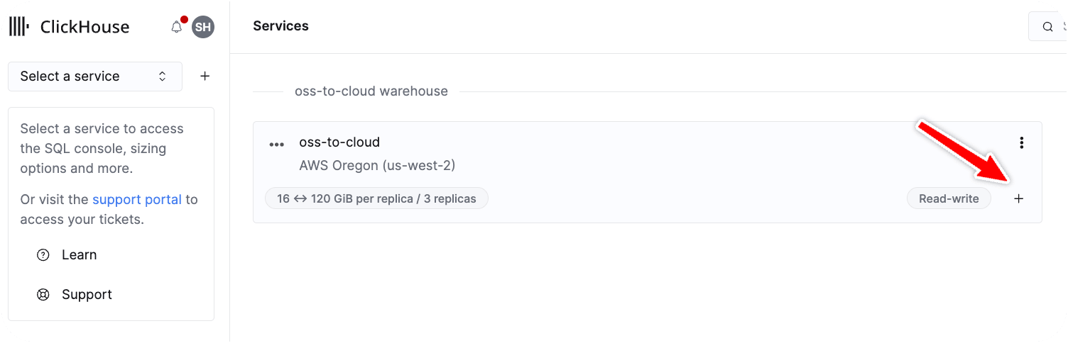 Criando um novo serviço em um warehouse