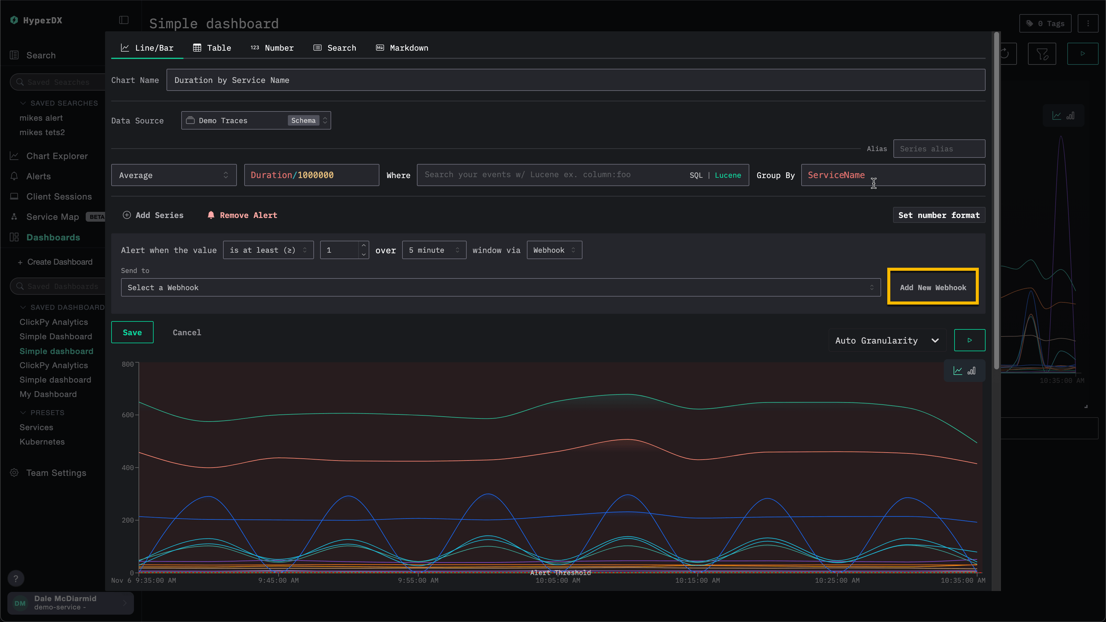 Add new webhook